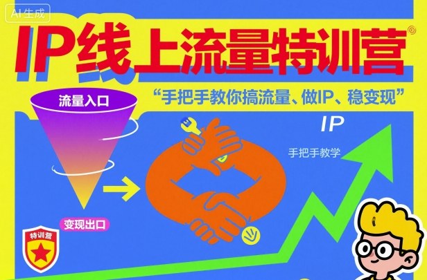 IP线上流量特训营,手把手教你搞流量、做IP、稳变现-神游资源网