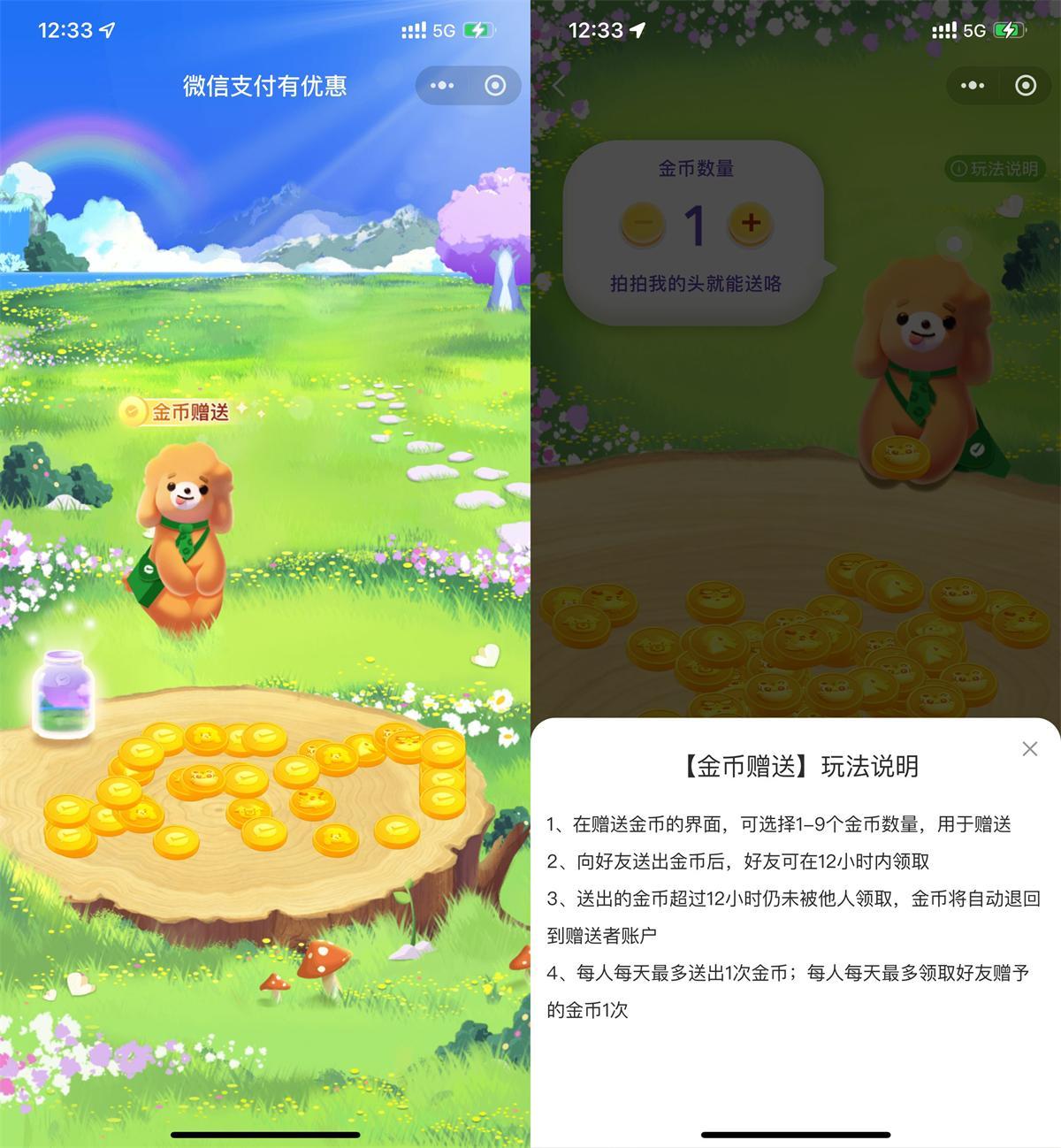 微信支付金币可赠送他人使用-神游资源网