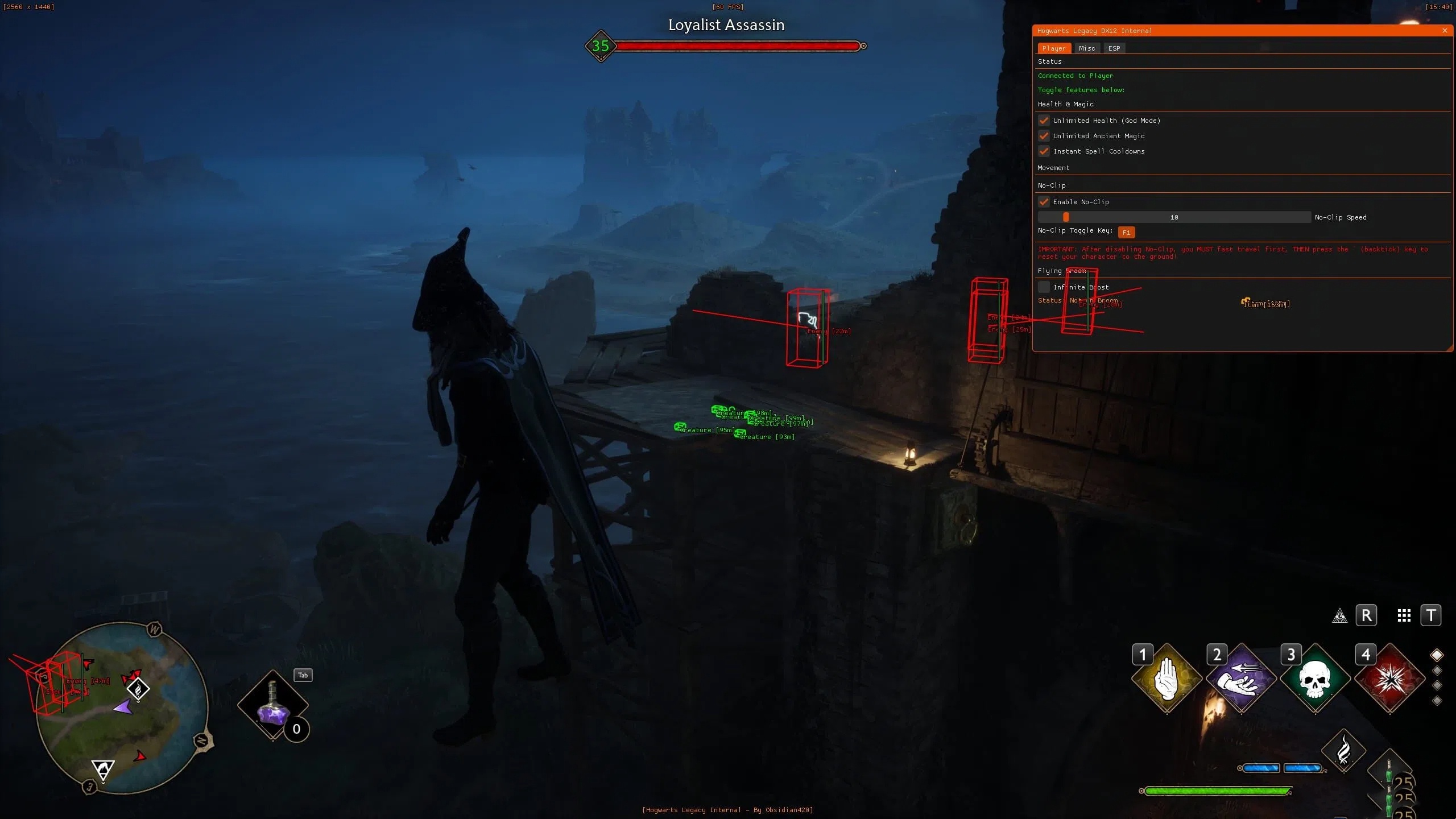 Hogwarts Legacy 霍格沃茨之遗·内部透视穿墙无CD作弊