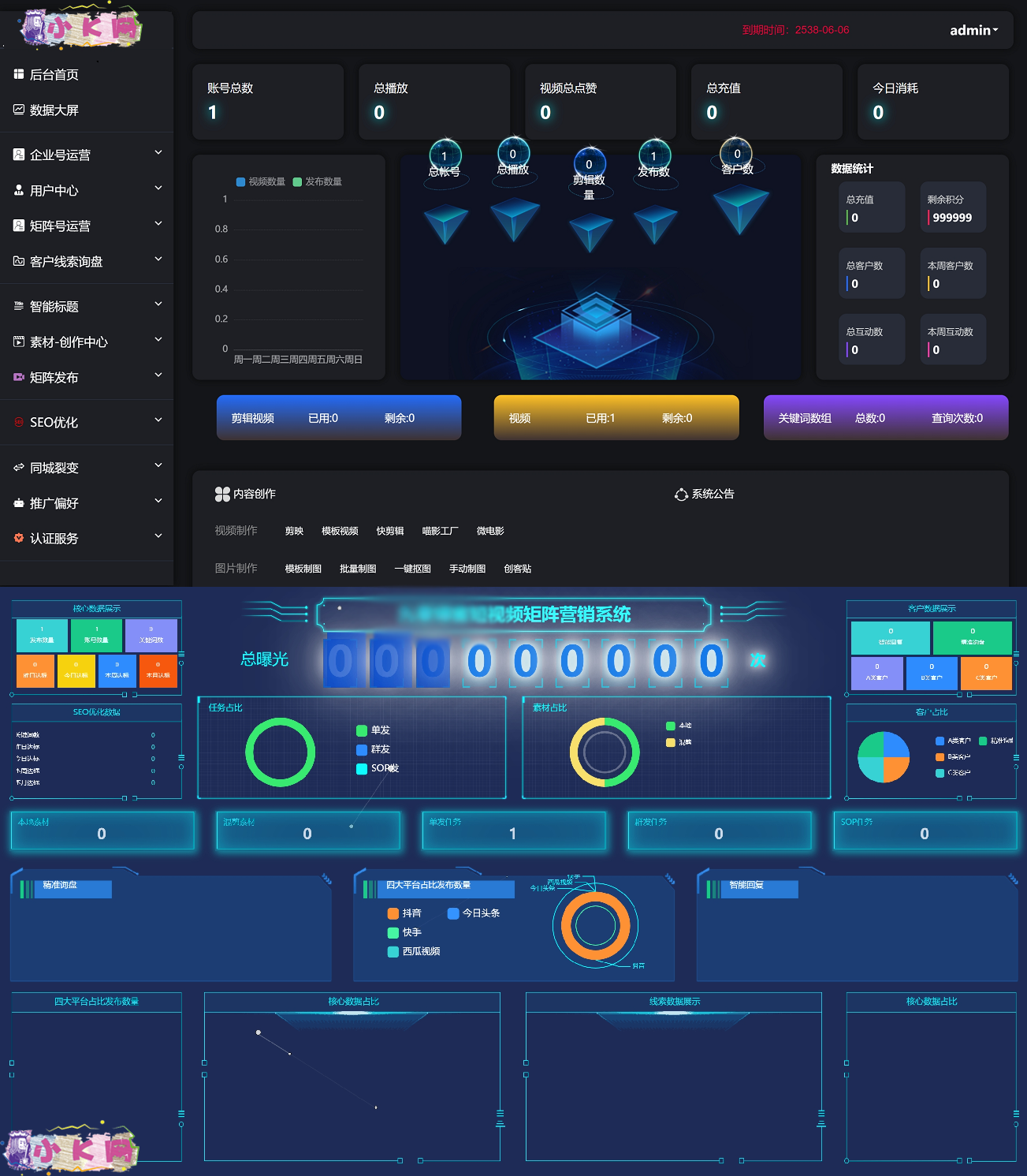 抖音矩阵云混剪系统 源码短视频矩阵营销系统 V2.3.0(免授权版) 抖音矩阵云混剪系统 源码短视频矩阵营销系统 V2.3.0(免授权版)