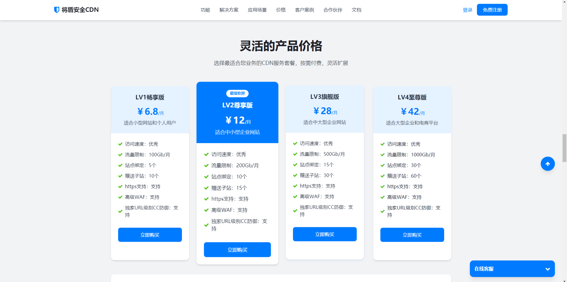 CDN 销售单页 php 源码 给朋友定制的 企业科技风格