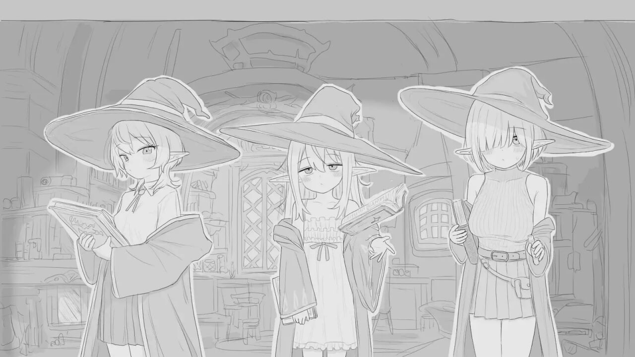 图片[1]-新汉化[互动SLG/触摸抚摸/动态] 与隐居魔女的30天 隠居魔女との30日間 内嵌AI汉化版+自由模式 [970M]