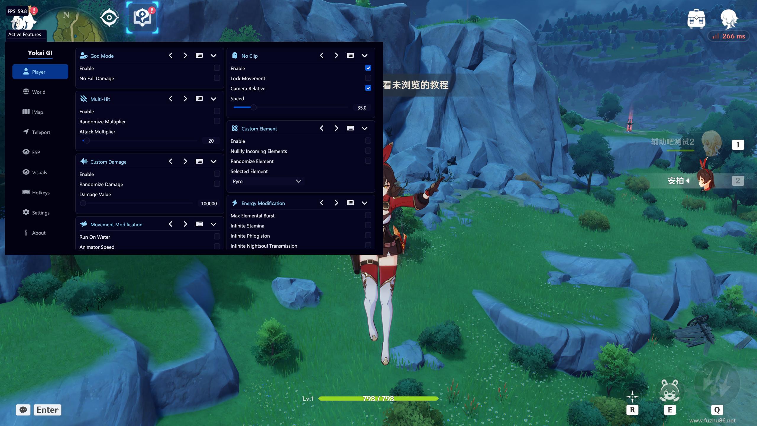 PC原神Yokai·多功能辅助6.3国际服-神游资源网