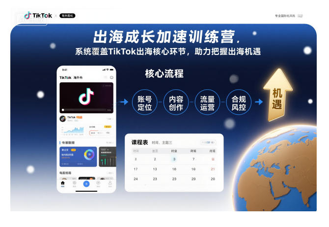 出海成长加速训练营,系统覆盖TikTok出海核心环节,助力把握出海机遇(更新)-神游资源网