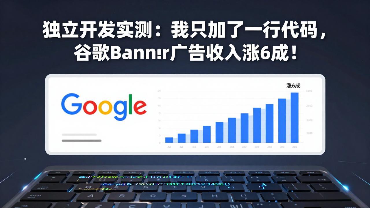 付费文章:独立开发实测:我只加了一行代码,谷歌Banner广告收入涨6成!-神游资源网