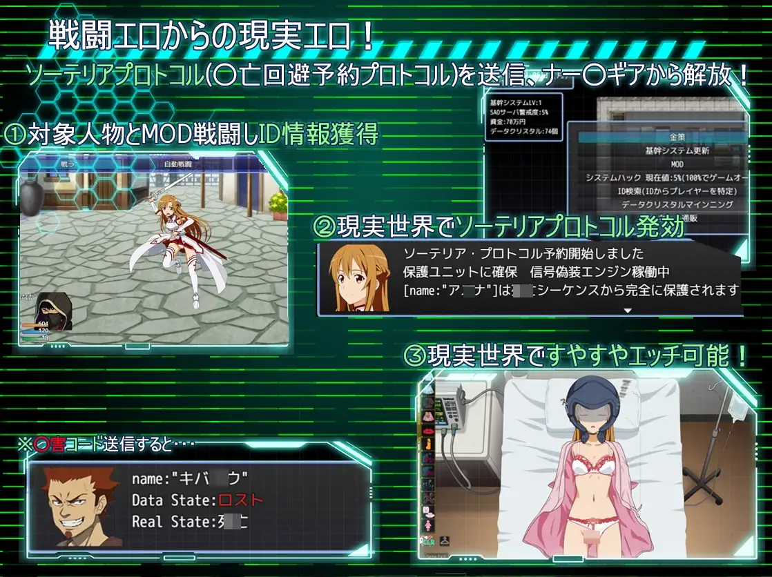 图片[2]-更新[战斗HRPG/迷X/强迫] SAO：幽灵协议[刀剑神域同人] SA●: Ghost Protocol v2.0 AI汉化版+全回想存档 [900M]