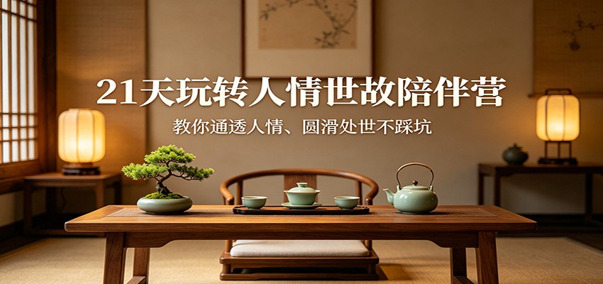 21天玩转人情世故陪伴营:教你通透人情、圆滑处世不踩坑-神游资源网