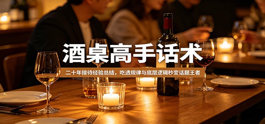 酒桌高手话术：二十年接待经验总结，吃透规律与底层逻辑秒变话题王者-神游资源网