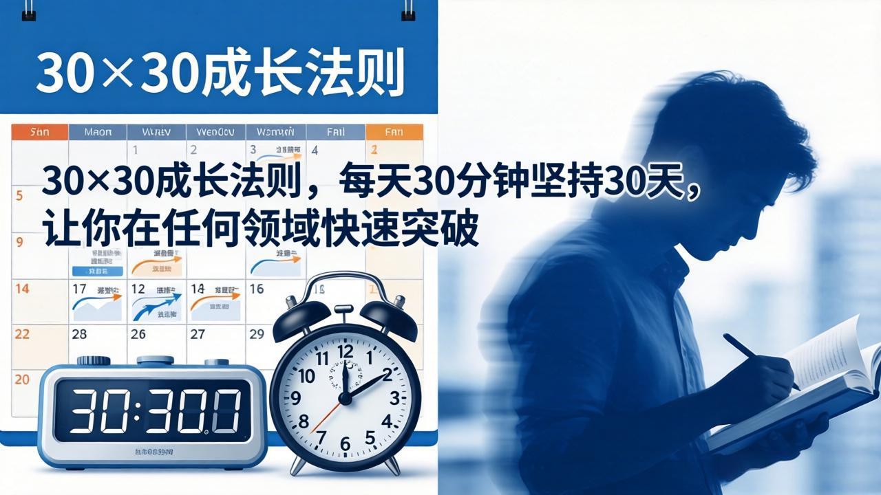 付费文章：30×30成长法则，每天30分钟坚持30天，让你在任何领域快速突破-神游资源网