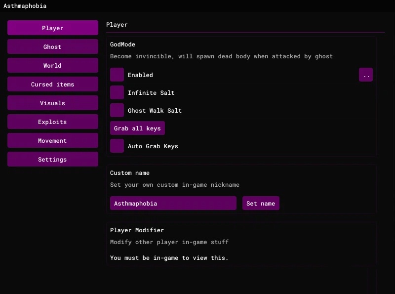 恐鬼症 Asthmaphobia v0.16.0.1免费多功能辅助-神游资源网