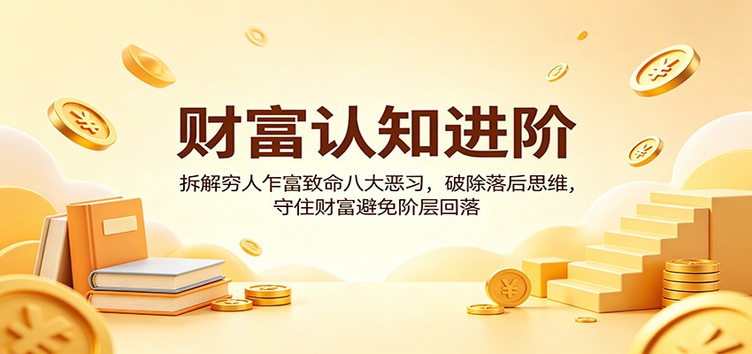 财富认知进阶：拆解穷人乍富致命八大恶习，破除落后思维，守住财富避免阶层回落-神游资源网