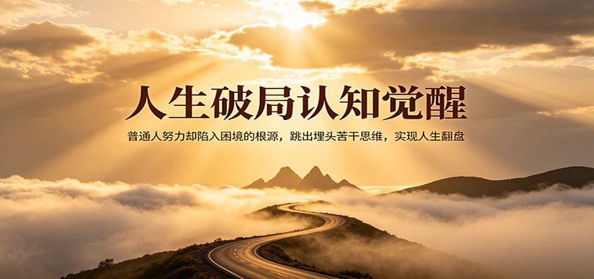 人生破局认知觉醒，普通人努力却陷入困境的根源，跳出埋头苦干思维，实现人生翻盘-神游资源网
