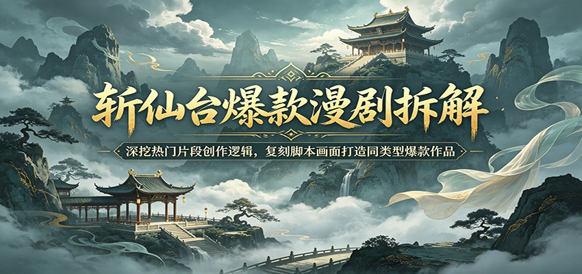 斩仙台爆款漫剧拆解：深挖热门片段创作逻辑，复刻脚本画面打造同类型爆款作品-神游资源网