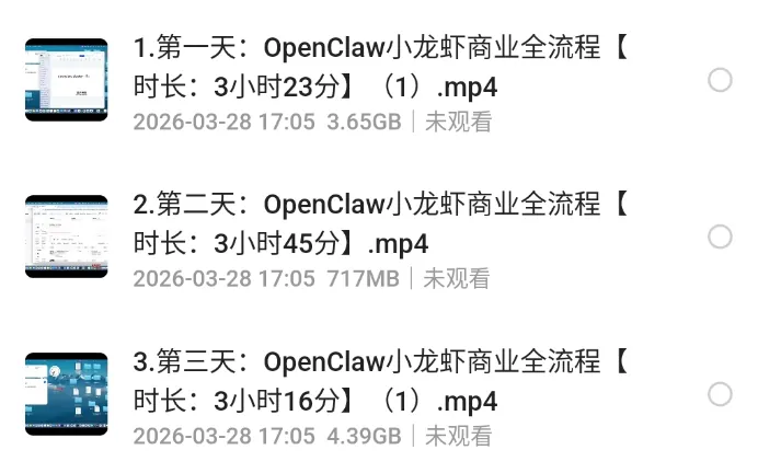 OpenClaw小龙虾商业全流程：3天通透自动化实操-神游资源网