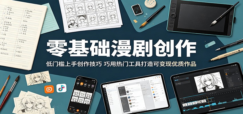零基础漫剧创作：低门槛上手创作技巧，巧用热门工具打造可变现优质作品-神游资源网