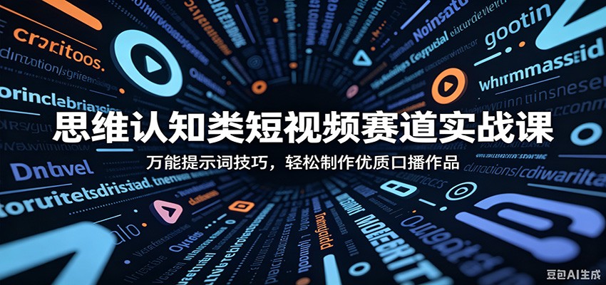 思维认知类短视频赛道实战课：万能提示词技巧，轻松制作优质口播作品-神游资源网