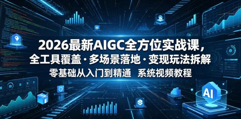 AIGC全方位实战课 主流AIGC工具，多场景落地（视频文档）-神游资源网