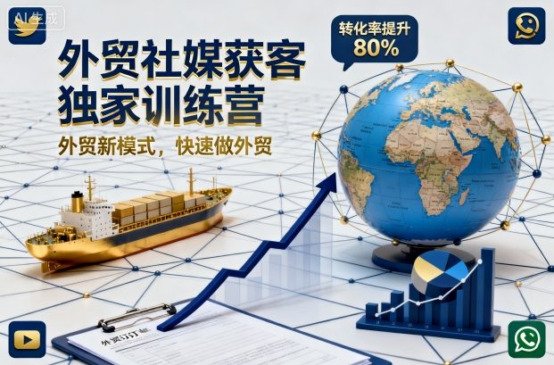 外贸社媒获客独家训练营,外贸新模式,快速做外贸(更新26年6月)-神游资源网