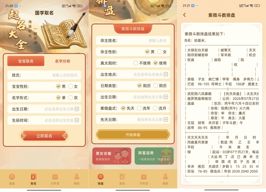 紫微命盘1.1全能命理测算解锁会员-神游资源网