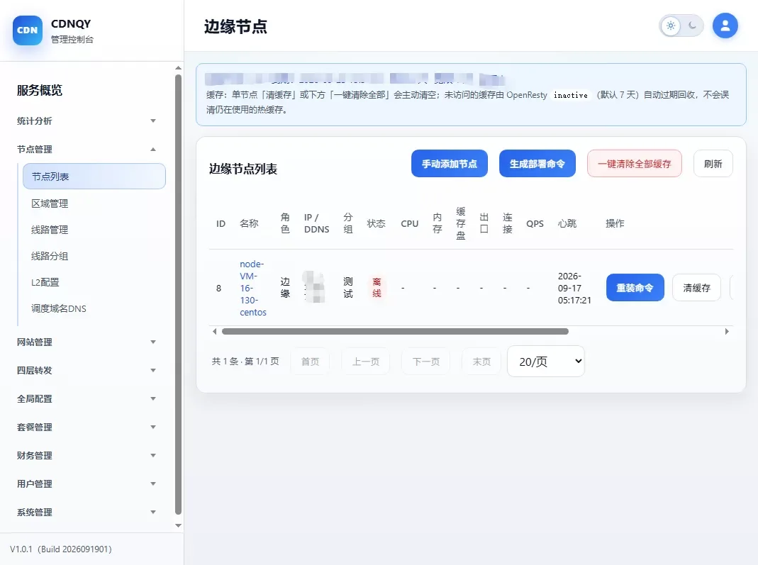 全新 CDNQY 系统源码 /PHP 版 CDN 系统源码